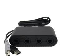 ZedLabz GameCube controller adapter cable for Nintendo Wii U - USB converter lead for Super Smash Bros (Compatible with PC Dolphin emulator)