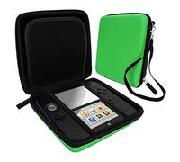 ZedLabz hard protective eva travel carry case for Nintendo 2DS with built in game storage - green