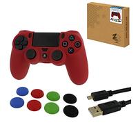 ZedLabz protect & play accessory bundle for PS4 including 3m charge & play ca...