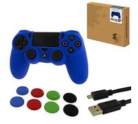 ZedLabz protect & play accessory bundle for PS4 including 3m charge & play ca...