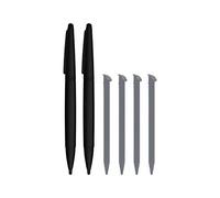 ZedLabz Replacement Standard & XL Stylus Pen Pack For 2015 Nintendo New 3DS XL - 6 Pack Grey