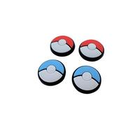 ZedLabz thumb grips for Nintendo Switch Lite & Joy-Con controllers Silicone stick caps Pokeball Pokemon style - 4 pack red & blue
