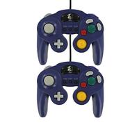 ZedLabz wired vibration gamepad controller for Nintendo GameCube GC with turbo function - 2 pk purple