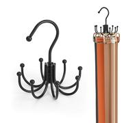 ZEDODIER Belt Hanger, 2 Pack Belt Rack Closet Accessories Organizer, Maximum 24 Storage Capacity, Hanging Holder Storage Hook for Belt, Bra, Tank Top, Tie, Scarf, Purse, Black