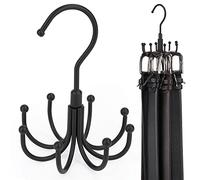 ZEDODIER Belt Hanger, 2 Pack Rotatable Belt Rack Closet Accessories Organizer, Maximum 24 Storage Capacity, Hanging Holder Storage Hook for Belt, Bra, Tank Top, Tie, Scarf, Purse, Black