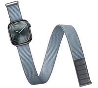 Zedoli Ankle/Arm Band Compatible with Apple Watch Bands 38mm 40mm 41mm 42mm Women Men, Stretchy Nylon Breathable Armband Ankle Strap for iWatch Series 10 9 8 7 6 5 4 3 2 1 SE Ultra, Storm Gray