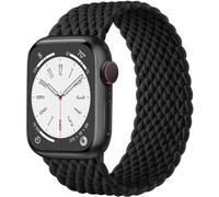 Zedoli Braided Solo Loop Compatible with Apple Watch Band 49mm 46mm 45mm 44mm 42mm Men Women, Stretchy Nylon Sport Solace Wristband Strap for iWatch Series 10 9 8 7 6 5 4 3 2 1 SE Ultra/Ultra 2, Black