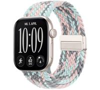 Zedoli Braided Solo Loop Magnetic Strap Compatible with Apple Watch Bands 38mm 40mm 41mm 42mm 44mm 45mm 46mm 49mm Nylon Elastic Sport Band for iWatch Series