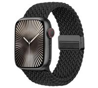 Zedoli Magnetic Braided Solo Loop Compatible with Apple Watch Bands 44mm 45mm 46mm 49mm 42mm Men Women, Stretchy Nylon Elastic Sport Strap for iWatch Series 11 10 9 8 7 6 5 4 3 2 1 SE Ultra, Black