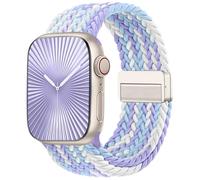 Zedoli Magnetic Braided Solo Loop Compatible with Apple Watch Bands 44mm 45mm 46mm 49mm 42mm Men Women, Stretchy Nylon Elastic Sport Strap for iWatch Series 11 10 9 8 7 6 5 4 3 2 1 SE Ultra, Violet