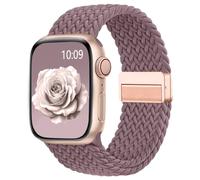 Zedoli Magnetic Braided Solo Loop Compatible with Apple Watch Bands 44mm 45mm 46mm 49mm 42mm Men Women, Stretchy Nylon Elastic Strap for iWatch Series 11 10 9 8 7 6 5 4 3 2 1 SE Ultra, Smoke Purple