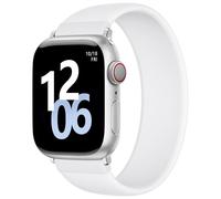 Zedoli Sport Solo Loop Band Compatible with Apple Watch Bands 40mm 42mm 41mm 38mm Women, Stretchy Soft Silicone Elastic Waterproof Replacement Strap for iWatch Series 11 10 9 8 7 6 5 4 3 2 1 SE, White