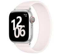 Zedoli Sport Solo Loop Band Compatible with Apple Watch Bands 42mm 41mm 40mm 38mm Women, Stretchy Soft Silicone Waterproof Replacement Strap for iWatch Series 11 10 9 8 7 6 5 4 3 2 1 SE, Light Blush