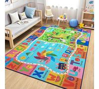 Zedrew Kids Rug for Playroom, 3x5 ABC Educational Carpet for Classroom, Fun Alphabet Area Rugs for Learn Numbers Colors Animal Weather and Shapes Playmat for Girls Boys Room Nursery Decor