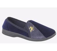 Zedzzz Aaron Slippers Men's | Slip On Shoes | Navy Blue/Grey | UK Size 9