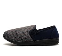 Zedzzz Charles Slippers Men's | Slip On Shoes | Navy Blue | UK Size 6