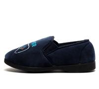 Zedzzz Gamer Boys Velour Full Slippers Navy Blue UK 3 (Junior)