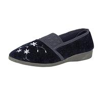 Zedzzz Joanna Ladies Full Slippers Navy UK 5
