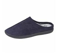 Zedzzz Mens Alex Centre Seam Mule Slipper - Navy - UK9