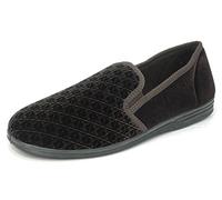 Zedzzz Mens Luxury Warm Comfort Velour Shoes Slippers Big Sizes Brown Size 13