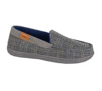 Zedzzz MS407 NEVILLE Mens Moccasin Style Slippers (Grey Tweed, UK Footwear Size System, Adult, Men, Numeric, Medium, 12)