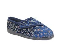 Zedzzz Womens Ladies Diabetic Orthopedic Washable Touch Fasten Slippers (Navy, 5, numeric_5)