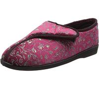 Zedzzz Womens/Ladies Janice Touch Fastening Floral Slippers (4 UK) (Wine)
