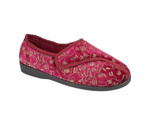 Zedzzz Womens Warm Orthopedic Slippers Washable Hard Rubber Sole Shoe Size 3-8