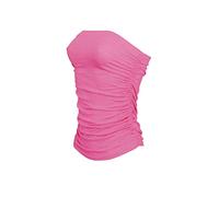 ZEE FASHION New Ladies Women Boobtube Bandeau Ruched TOP Vest Crop Bra TOP Bralet Plus Size UK 8-24 Baby Pink