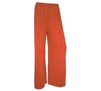 ZEE FASHION Plus Size Womens Plain Palazzo Wide Leg Flared Ladies Printed Trousers Pants 8-26