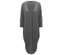 ZEE FASHION Womens Ladies Open Boyfriend Long Maxi Batwing Kimono Cocoon Drape Wrap Cardigan Top One Size 8-18 Charcoal