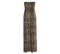ZEE FASHION Womens Ladies Summer Sheering Strapless Bandeau Boob Tube Printed Maxi Long Dress UK 8-22
