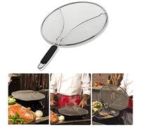 Zeeanker Grease Splatter Screen for Frying Pan-Stops 99% of Hot Oil Splash - Protects Skin from Burns-Splatter Guard for Cooking-Iron Skillet Lid (11.5-inch)