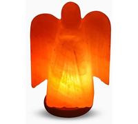 ZEEAS Angel Shape Himalayan Salt Lamp Pink Rock Crystal Light, Crafted from Foothills of Himalayas Comes with Complete Fitting Wooden Base UK Switch and Bulb (Angel Shape)
