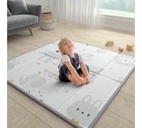 ZEEBABA Baby Play Mat, 47"x47" Foldable & Reversable Play Mat, 0.4" Thick Waterproof Foam Play Mat, Unicorn Baby Mat, Non-Toxic Foam Play Mat for Babies and Toddlers for 47inch Playpen