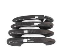 ZEEBQHKLW car Accessories for M&ercedes for B&ENZ A-Class W177 V177 2019-2023 Car Real Carbon Door Handle Cover Frame Sticker Exterior Trim Kit Modification Parts(4 Doors-4 SENSORS,RHD)
