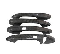 ZEEBQHKLW car Accessories for M&ercedes for B&ENZ A-Class W177 V177 2019-2023 Car Real Carbon Door Handle Cover Frame Sticker Exterior Trim Kit Modification Parts(4 Doors-2 SENSORS,RHD)