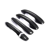 ZEEBQHKLW car Accessories for M&ercedes for B&ENZ A-Class W177 V177 2019-2023 Car Real Carbon Door Handle Cover Frame Sticker Exterior Trim Kit Modification Parts(4 Doors-NO Sensor,RHD)