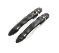 ZEEBQHKLW car Accessories for R&enault for Clio IV for Clio 4 for Lutecia 2012 2013 2014 2015-2019 Glossy Black Carbon Fiber Car Door Handle Cover Styling Modification Parts(Carbon 0key 1 Button)