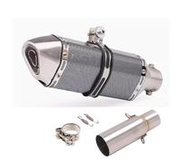 ZEEBQHKLW For Piaggio For BEVERLY 125 300 MP3 125 250 300 LT X10 2008-2016 Motorcycle Exhaust Silencer Mid Link Pipe Muffler Replacement Parts(Type F)