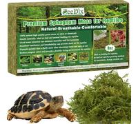 ZeeDix 220g Premium Sphagnum Moss for Reptile, Green Natural Live Moss Reptile Moss Bedding for Terrarium Plants, Long Fiber Reptile Moss for Leopards, Geckos, Snakes, Turtles, Frogs