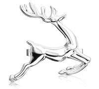 ZeeDix Set of 6 Sliver Elk Christmas Napkin Rings for Dinning Table Setting- Rustic Dinner Tables Setting Decoration for Wedding Receptions, Christmas, Thanksgiving Holiday Party Dinner Parties