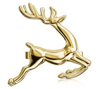 ZeeDix Set of 8 Gold Deer Chirstmas Napkin Rings for Dinning Table Setting- Rustic Dinner Tables Setting Decoration for Wedding Receptions, Christmas, Thanksgiving Holiday Party Dinner Parties