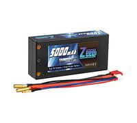 Zeee 2S Lipo Battery 5000mAh 7.4V 100C Hard case Shorty Battery with 4.0mm Bullet to T plug for RC Car RC Truck RC Auto Boot Helicopter LKW Truggy RC Hobby