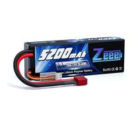Zeee 2S Lipo Battery 5200mAh 7.4V 100C T Plug for RC Car Drone Truck Boat | RC Lipo Battery Hardcase Compatible with 1/8 1/10 RC Car Truggy Heli Airplane FPV RC Models, Long Runtime for RC Hobby