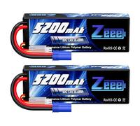 Zeee 2S Lipo Battery 5200mAh 7.4V 80C EC5 Plug for RC Car Drone Boat 2 Pack