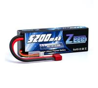 Zeee 2S Lipo Battery 5200mAh 7.4V 80C Hard case RC Battery with T Plug for 1/8 and 1/10 RC Vehicles Car RC Buggy Truggy RC Airplane UAV Drone FPV
