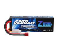 Zeee 2S Lipo Battery 6200mAh 7.4V 60C T Plug for RC Car Drone Truck Boat | RC Lipo Battery Hardcase Compatible with 1/8 1/10 RC Car Truggy Heli Airplane FPV RC Models, Long Runtime for RC Hobby