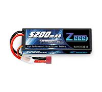 Zeee 2S Lipo Battery 7.4V 5200mAh 50C Hard case Battery with T Plug for RC Truck RC Truggy RC Heli Airplane Drone FPV Racing
