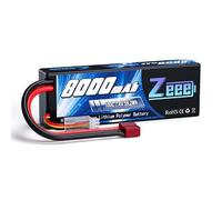 Zeee 2S Lipo Battery 8000mAh 7.4V 100C T Plug for RC Car Drone Truck Boat | RC Lipo Battery Hardcase Compatible with 1/8 1/10 RC Car Truggy Heli Airplane FPV RC Models, Long Runtime for RC Hobby